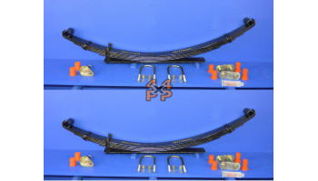 KIT RESSORT A LAMES ARRIERE  (5+1 LAMES) LA PAIRE  pour  MITSUBISHI  PAJERO  L047 - 2.6 essence 9/1984-6/1991 long 