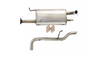 SILENCIEUX ARRIERE (No.3) INOX 409  pour  FIAT  FULLBACK  JJ10 - 2.4TD (502503) 2016-2019 