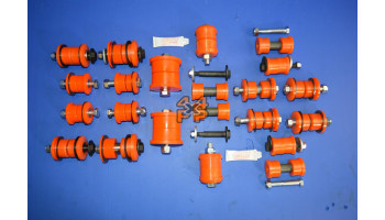 KIT BAGUES POLY ESSIEU AVANT ET ARRIERE  pour  MITSUBISHI  PAJERO  V78 - 3.2did 2/2000-8/2006 long 