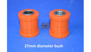 KIT BAGUES AMORTISSEUR AVANT INFERIEUR LA PAIRE (27MM)  pour  MITSUBISHI  PAJERO  V43 - 3.0 essence 12/1990-2/2000 long 