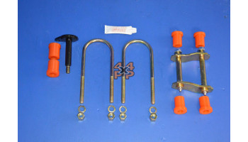 KIT MONTAGE RESSORT A LAMES (1 COTE)  pour  MITSUBISHI  PAJERO  L047 - 2.6 essence 9/1984-6/1991 long 