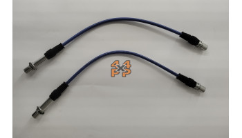 TOYOTA HILUX PAIRE DE FLEXIBLES DE FREIN AVANT TRESSÉS 1983-1997  pour  TOYOTA  HILUX PICKUP  LN65 - 2.4D 8/1983-7/1988 