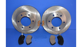 FORD RANGER KIT DISQUES ET PLAQUETTES DE FREIN AVANT 2002->2011  pour  MAZDA  PICKUP  B2500 - 2.5TD 2/1999-2006 (12 soupapes) 