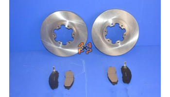 KIT DISQUES ET PLAQUETTES DE FREIN AVANT NISSAN NAVARA 1999-2005  pour  NISSAN  NAVARA PICKUP  D22ZD - 3.0TD (ZD30) 1998-> 