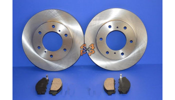 KIT DISQUES ET PLAQUETTES DE FREIN AVANT (DISQUE DE 296 MM)  pour  NISSAN  NAVARA PICKUP  D40YD - 2.5TD 5/2005-> 
