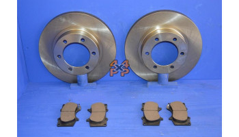 KIT DISQUES ET PLAQUETTES AVANT  pour  TOYOTA  HILUX PICKUP  GUN126 - 2.8TD 5/2015->  