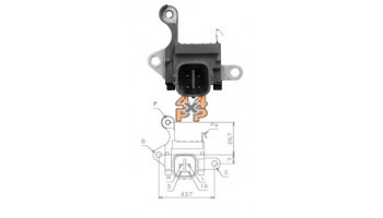 RÉGULATEUR DE TENSION 12 VOLTS  pour  TOYOTA  HILUX PICKUP  KUN25 - 2.5TD 7/2005-2017  