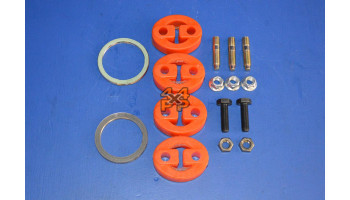 ECHAPPEMENT KIT JOINT BOULONS ET SILENT-BLOCS  pour  DAIHATSU  ROCKY  F73 - 2.8D/TD 5/1993-> court 