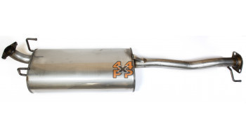 SILENCIEUX CENTRAL (No.2) INOX 409  pour  TOYOTA  KZJ95 - 3.0TD 4/1996-7/2000 long  Echappement 