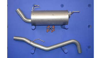 SILENCIEUX ARRIERE (No.4) INOX 409  pour  ISUZU  PICKUP  TFS86TT – 2.5 Biturbo diesel 4/2012-11/2018 