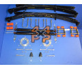 KIT RESSORTS A LAMES ARRIERE FLEXI PARABOLIQUE ET AMORTISSEURS (REHAUSSE 50 MM)