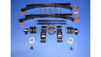 KIT RESSORTS A LAMES ARRIERE FLEXI PARABOLIQUE AVEC KIT ASSISTANCE AIR BAG COMPLET (REHAUSSE 50mm)  pour  MITSUBISHI  L200 PICKUP  B40 - 2.5TD 12/2005->3/2015 