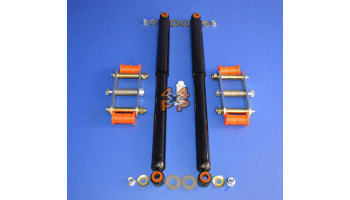 KIT JUMELLES PROLONGEES AVEC AMORTISSEURS ARRIERES (50mm)  pour  OPEL  CAMPO  TFS54 - 2.5TD 1992-7/2006 