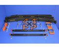KIT RESSORTS A LAMES ARRIERE FLEXI PARABOLIQUE (3+1 LAMES) ET AMORTISSEURS (REHAUSSE 50 mm)