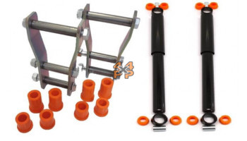 KIT D'AMORTISSEURS ET DE MANILLES ARRIÈRE RALLONGÉS 50MM LIFT  pour  TOYOTA  HILUX PICKUP  KUN26 - 3.0TD 10/2006-> 