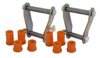 PAIRE DE MANILLES PIVOTANTES ALLONGÉES POUR RESSORTS À LAMES ARRIÈRE (LEVÉE DE 35MM)  pour  FORD  RANGER PICKUP  ER24 - (ER/EQ) 2.5TD (12 soupapes) 1999->10/2007 