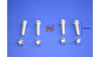 KIT BOULONS FIXATION ROTULE AVANT INFERIEUR (4)  pour  TOYOTA  KZJ95 - 3.0TD 4/1996-7/2000 long  Suspension 